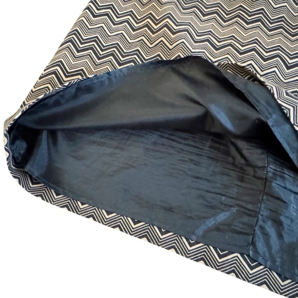 LOFT Ann Taylor Chevron Pattern brown mini Skirt size 8 office siren preppy 991 - Picture 8 of 10